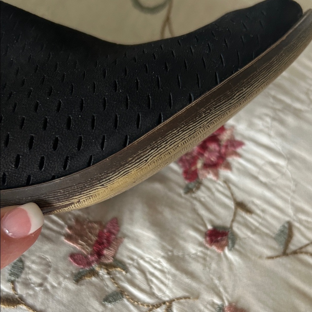 LUCKY BRAND🖤Black Suede Leather Ankle Booties Size 7.5 - Picture 10 of 14